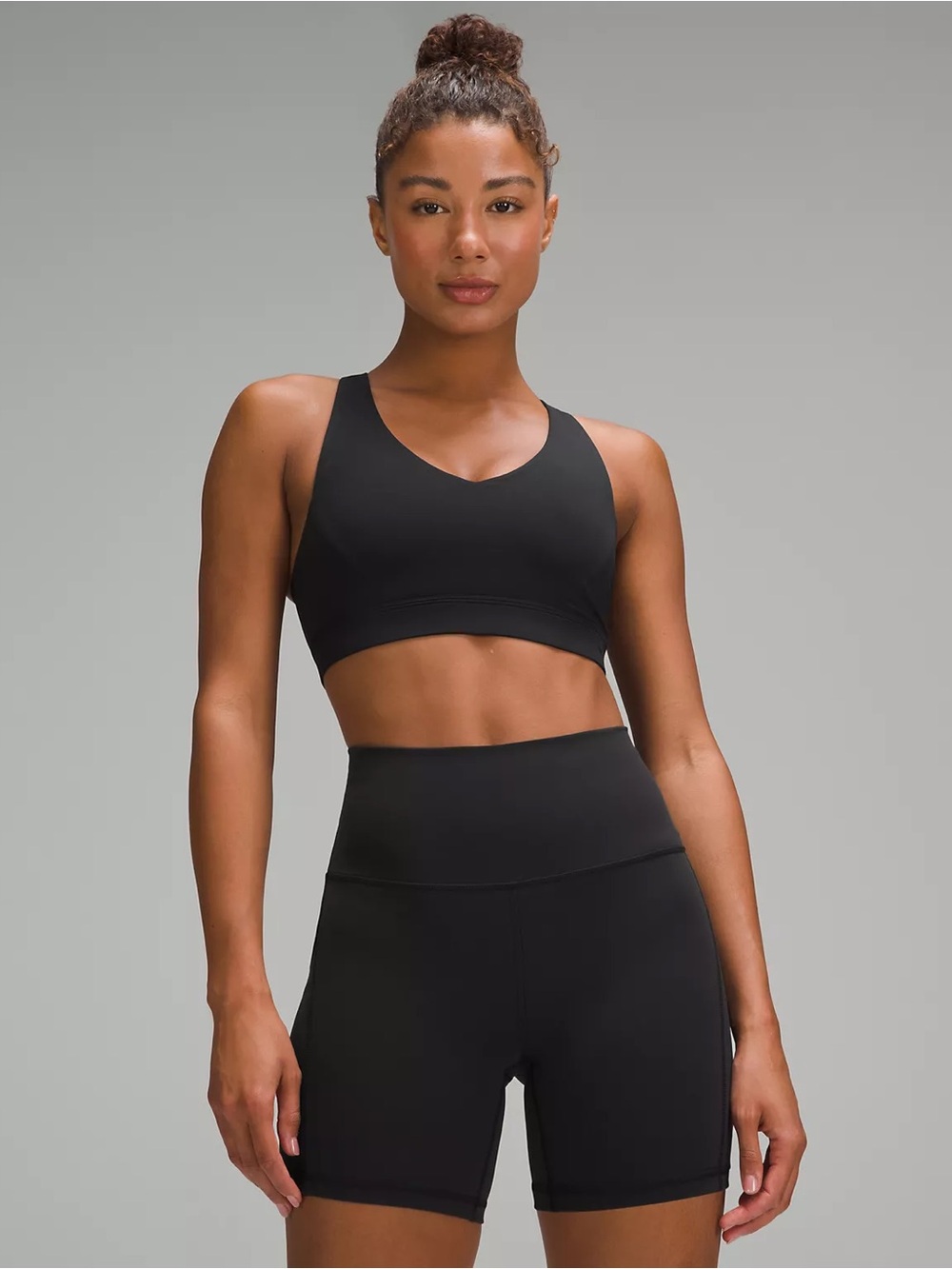 lululemon athletica Black Cross-Back Sports Bra